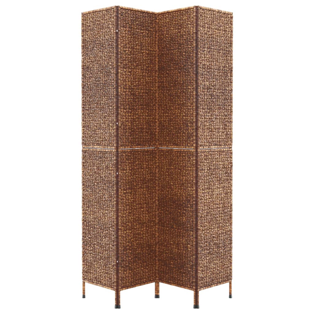 Sobna pregrada s 4 panela smeđa 163 x 180 cm od vodenog zumbula