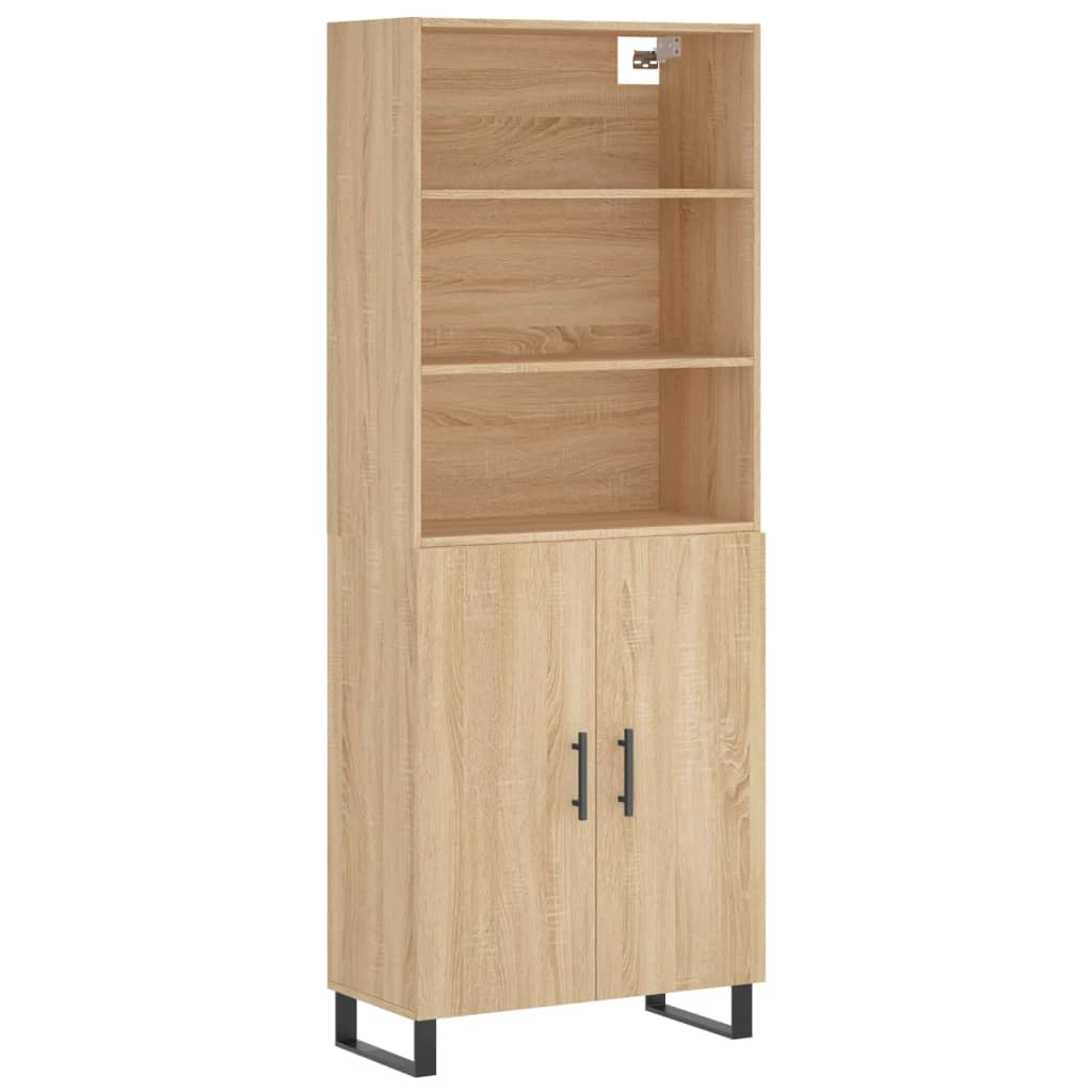 Visoka komoda hrasta sonome 69,5x34x180cm od konstruiranog drva