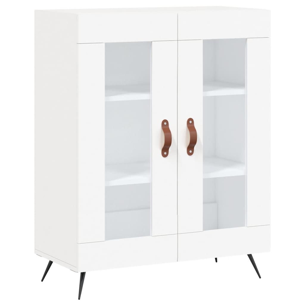 Visoka komoda bijela 69,5x34x180 cm konstruirano drvo