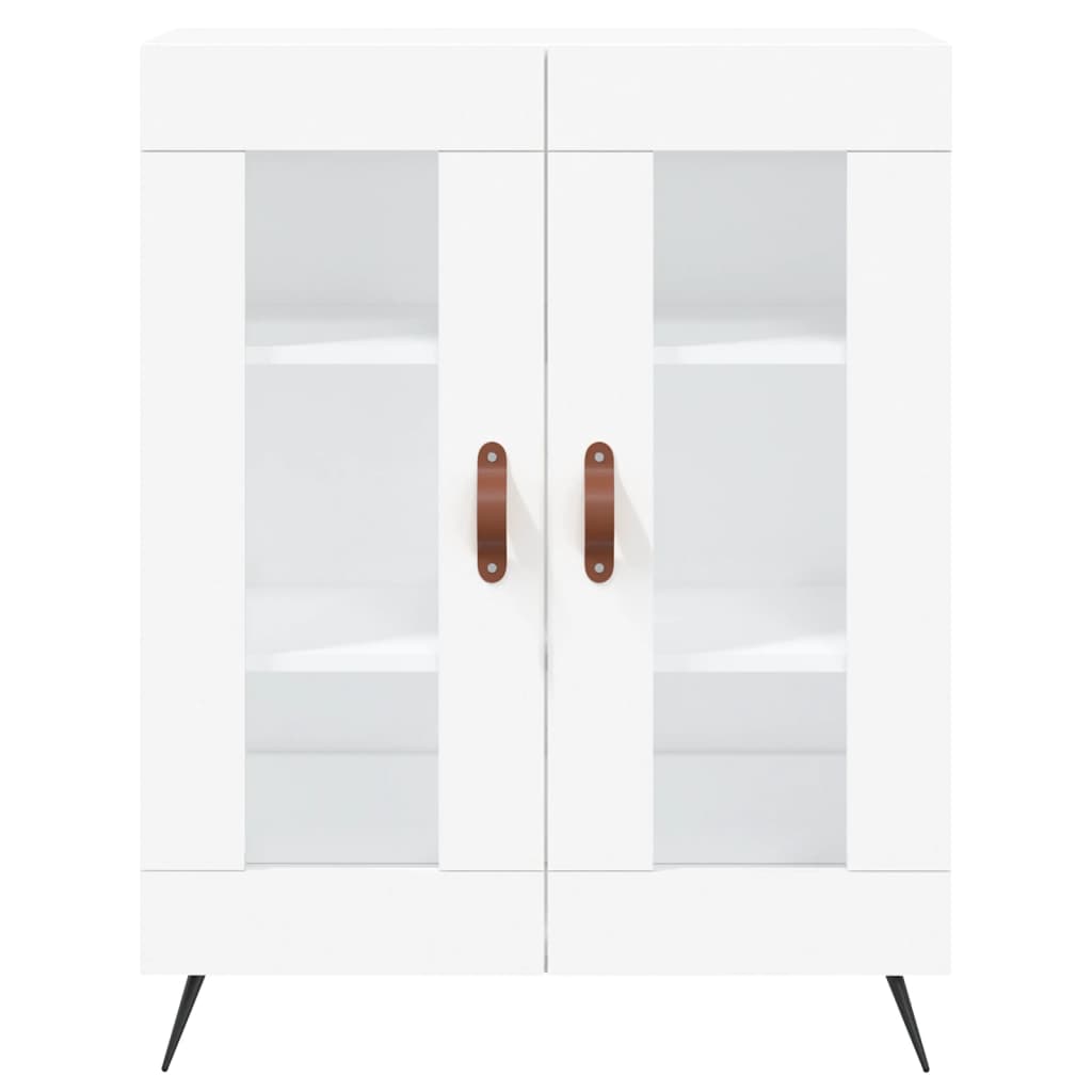 Visoka komoda bijela 69,5x34x180 cm konstruirano drvo