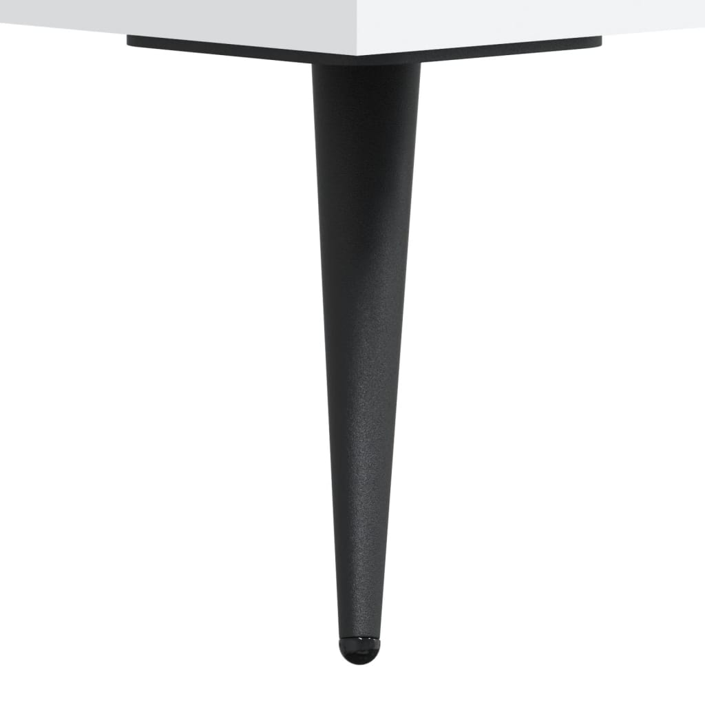 Visoka komoda bijela 69,5x34x180 cm konstruirano drvo