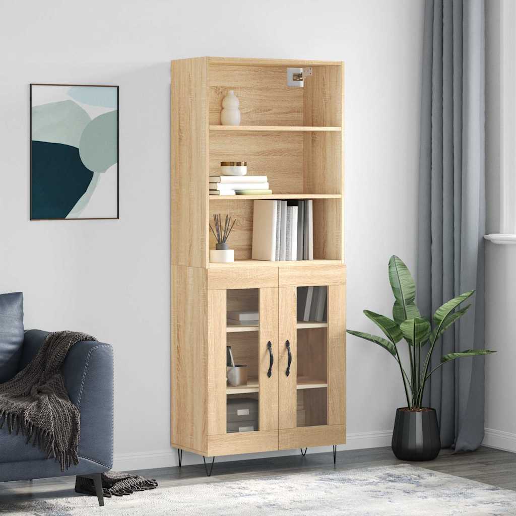 Visoka komoda hrasta sonome 69,5x34x180cm od konstruiranog drva