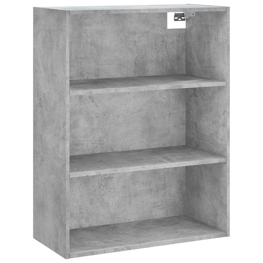 Visoka komoda siva betona 69,5x34x180 cm od konstruiranog drva