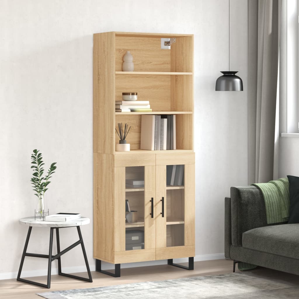 Visoka komoda hrasta sonome 69,5x34x180cm od konstruiranog drva