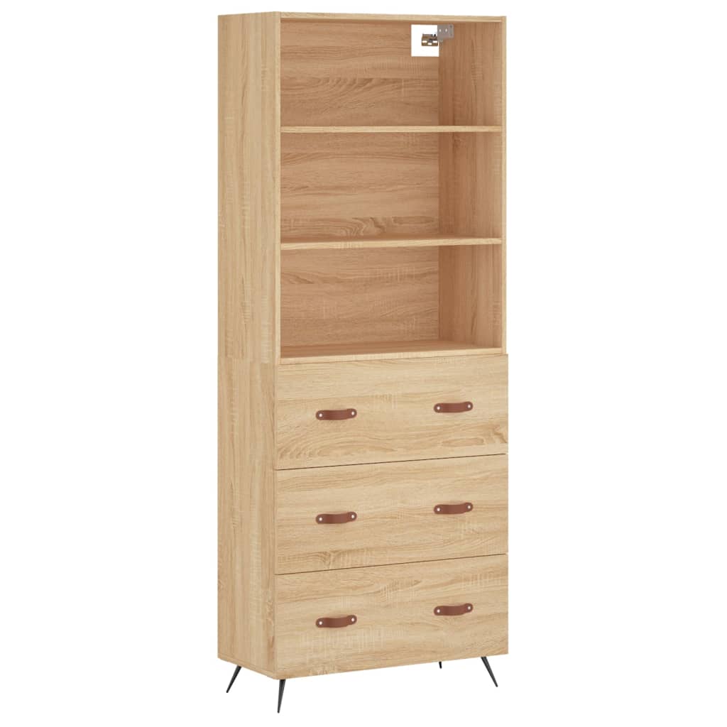 Visoka komoda hrasta sonome 69,5x34x180cm od konstruiranog drva