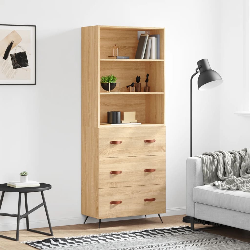 Visoka komoda hrasta sonome 69,5x34x180cm od konstruiranog drva