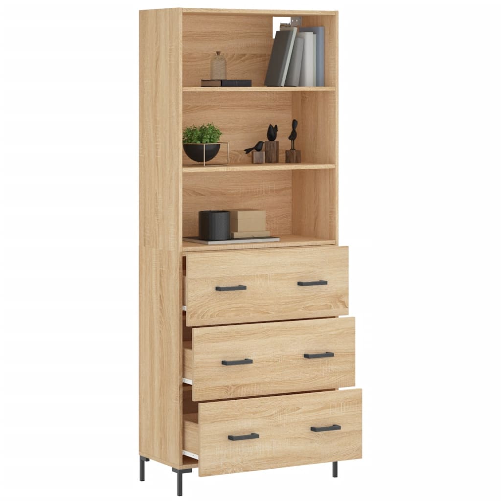 Visoka komoda hrasta sonome 69,5x34x180cm od konstruiranog drva