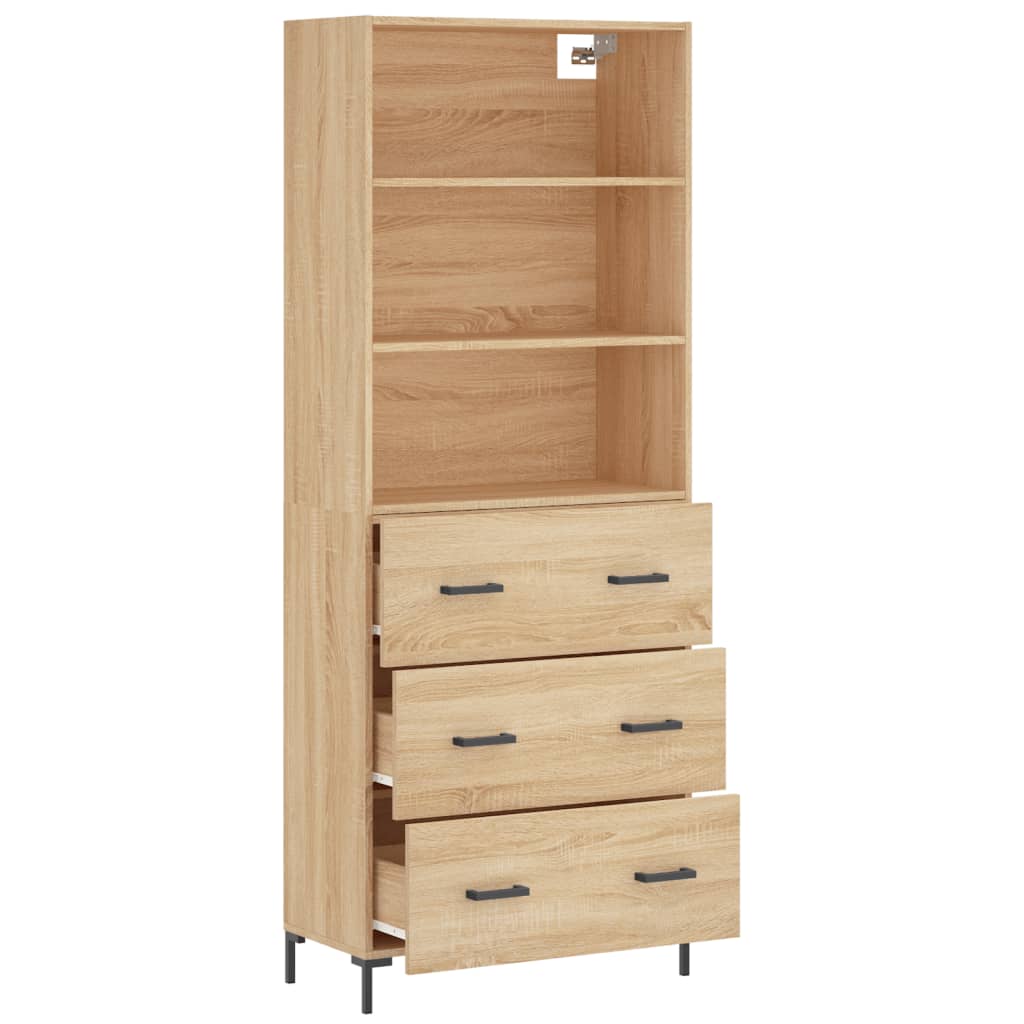 Visoka komoda hrasta sonome 69,5x34x180cm od konstruiranog drva