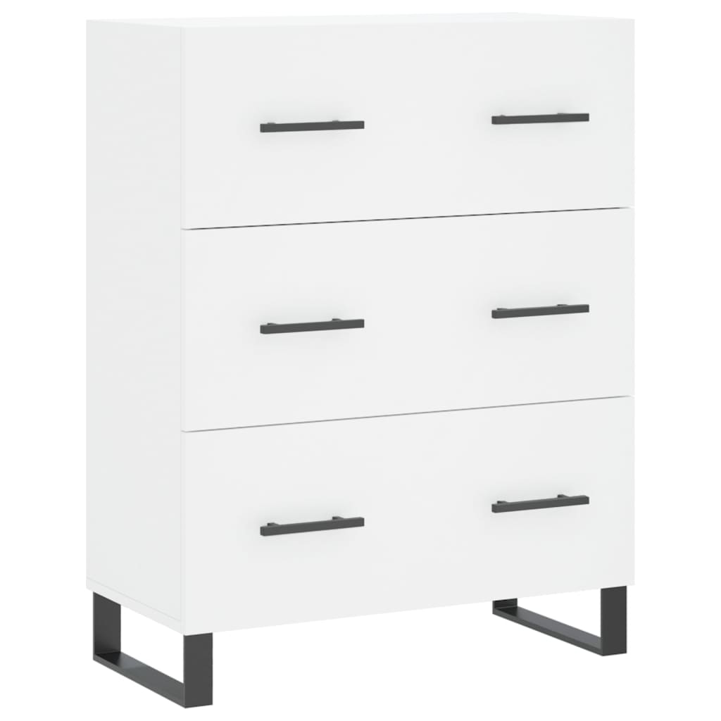 Visoka komoda bijela 69,5x34x180 cm konstruirano drvo