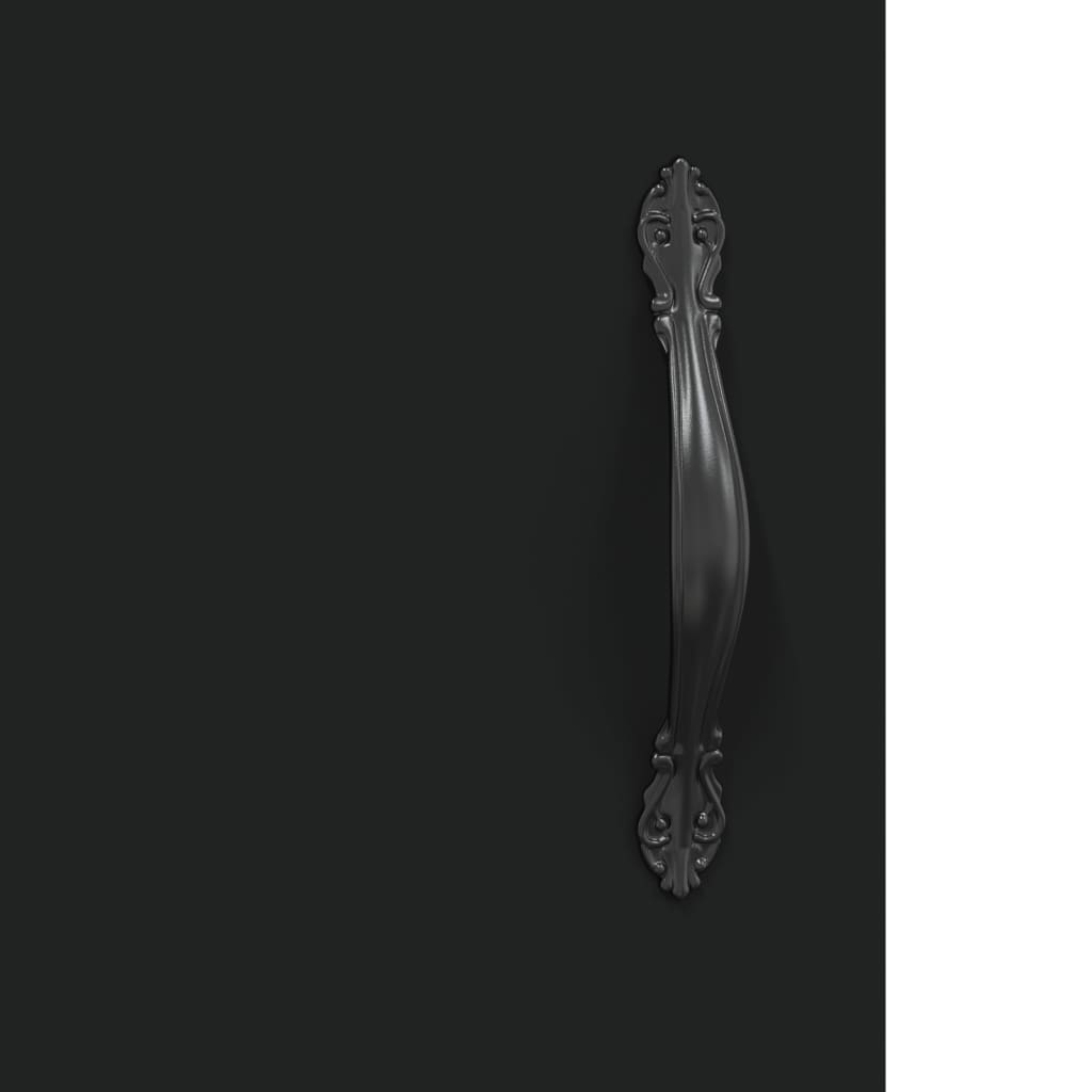 Visoka komoda crni 69,5x34x180 cm konstruirano drvo