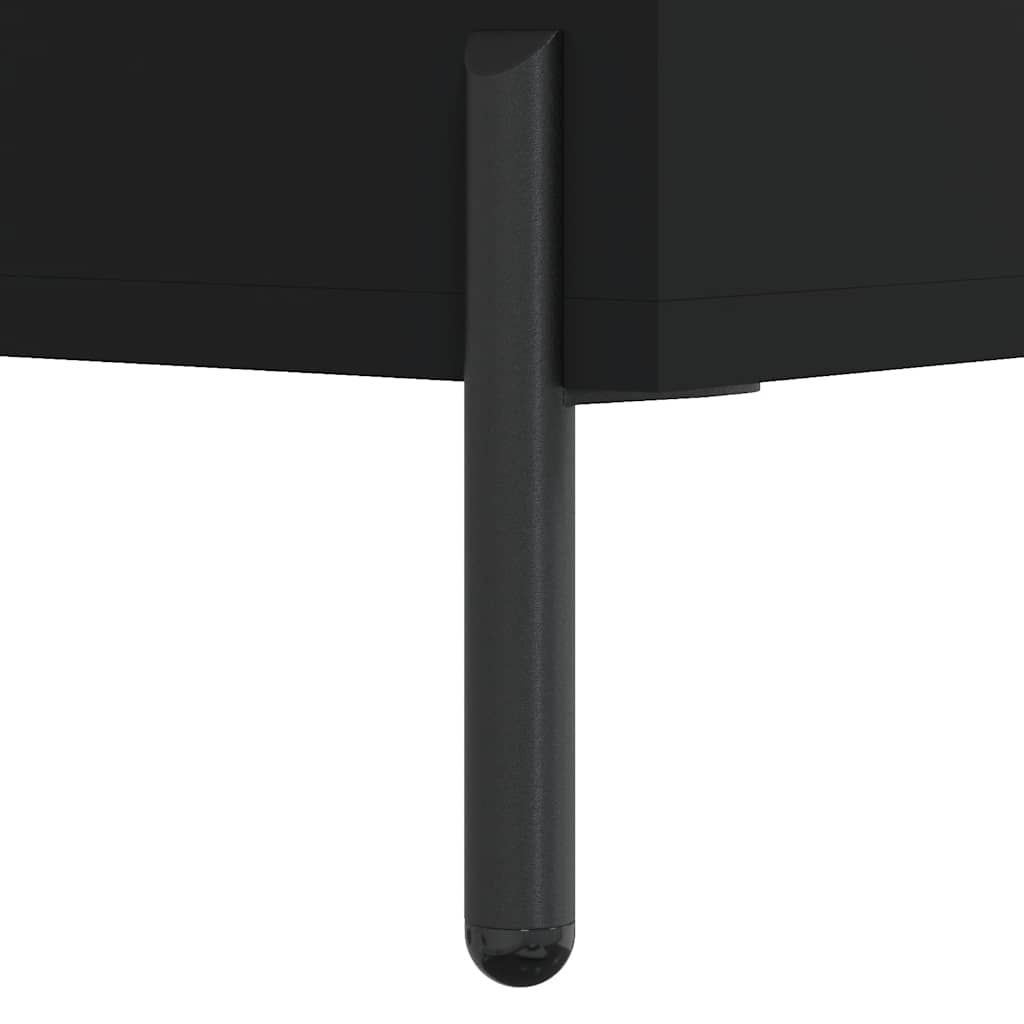 Visoka komoda crni 69,5x34x180 cm konstruirano drvo