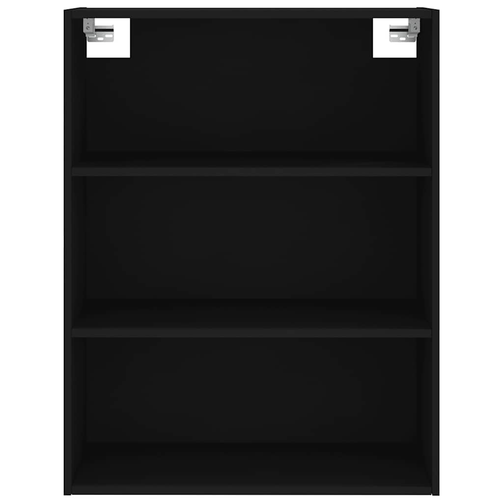 Visoka komoda crni 69,5x34x180 cm konstruirano drvo