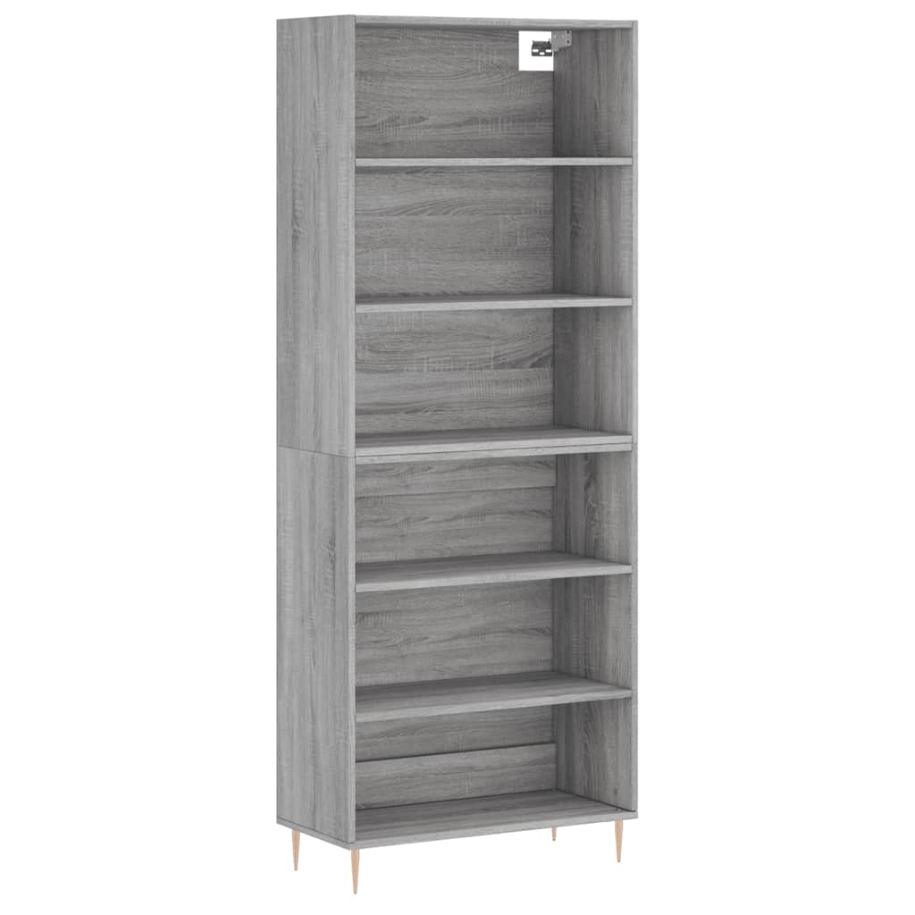 Visoka komoda siva sonome 69,5x32,5x180 cm konstruirano drvo