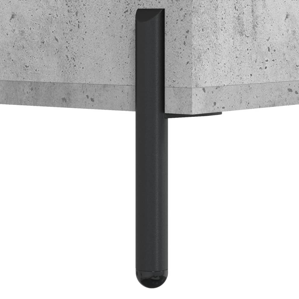 Visoka komoda siva betona 69,5x32,5x180 cm konstruirano drvo