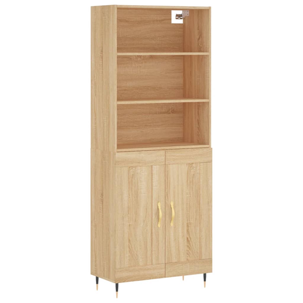 Visoka komoda hrasta sonome 69,5x34x180cm od konstruiranog drva