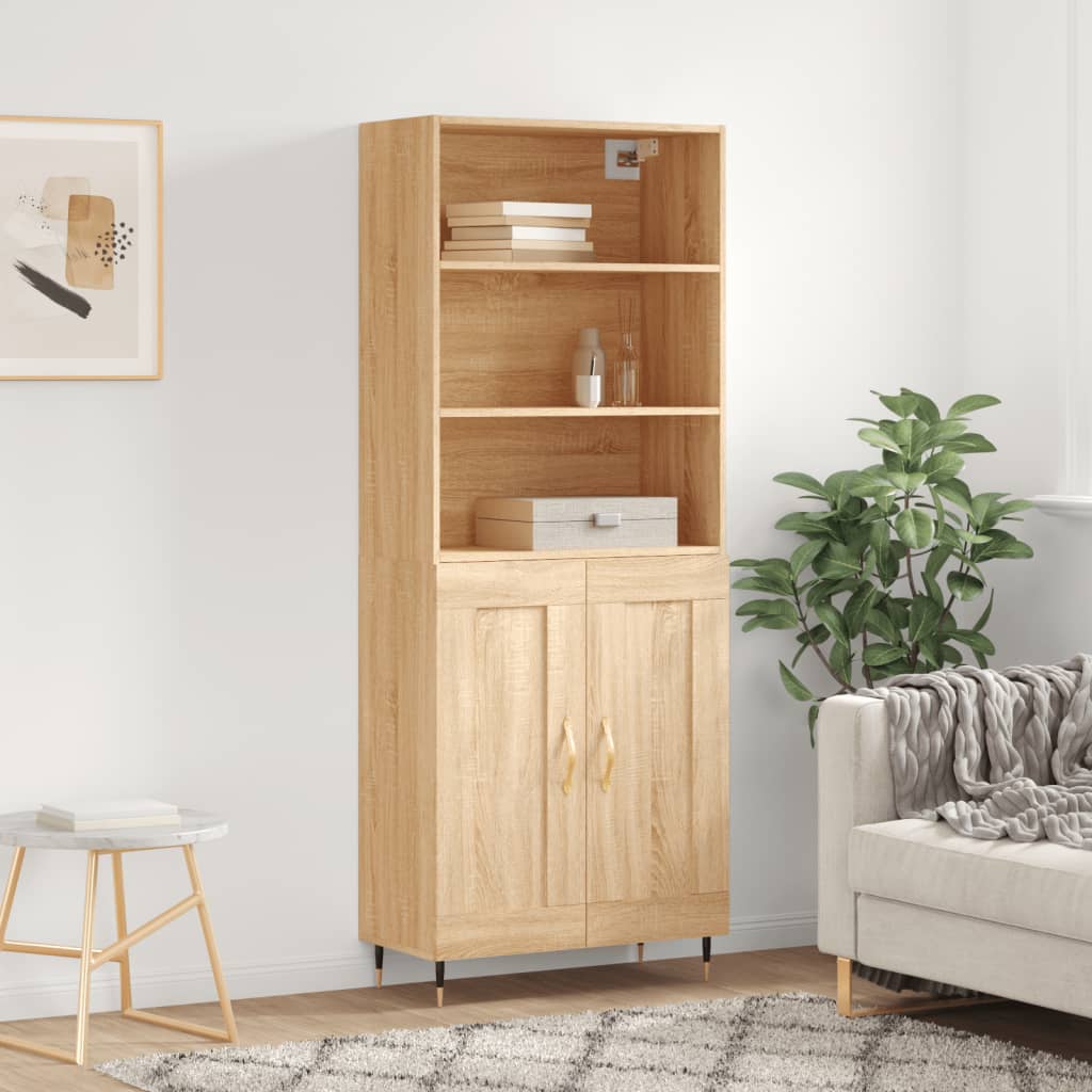 Visoka komoda hrasta sonome 69,5x34x180cm od konstruiranog drva