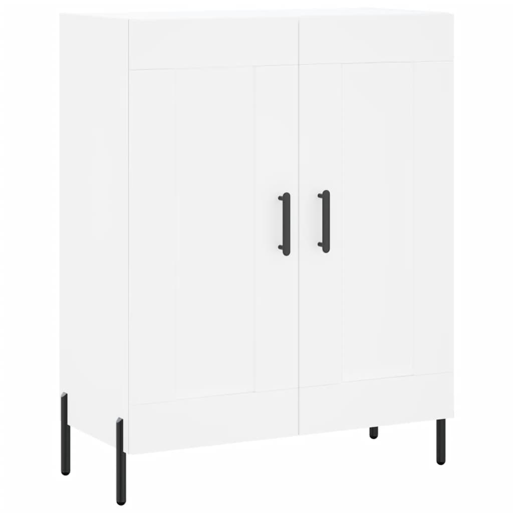 Visoka komoda bijela 69,5x34x180 cm konstruirano drvo
