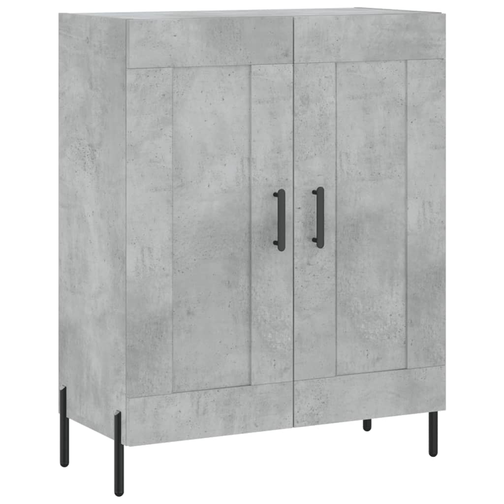 Visoka komoda siva betona 69,5x34x180 cm od konstruiranog drva