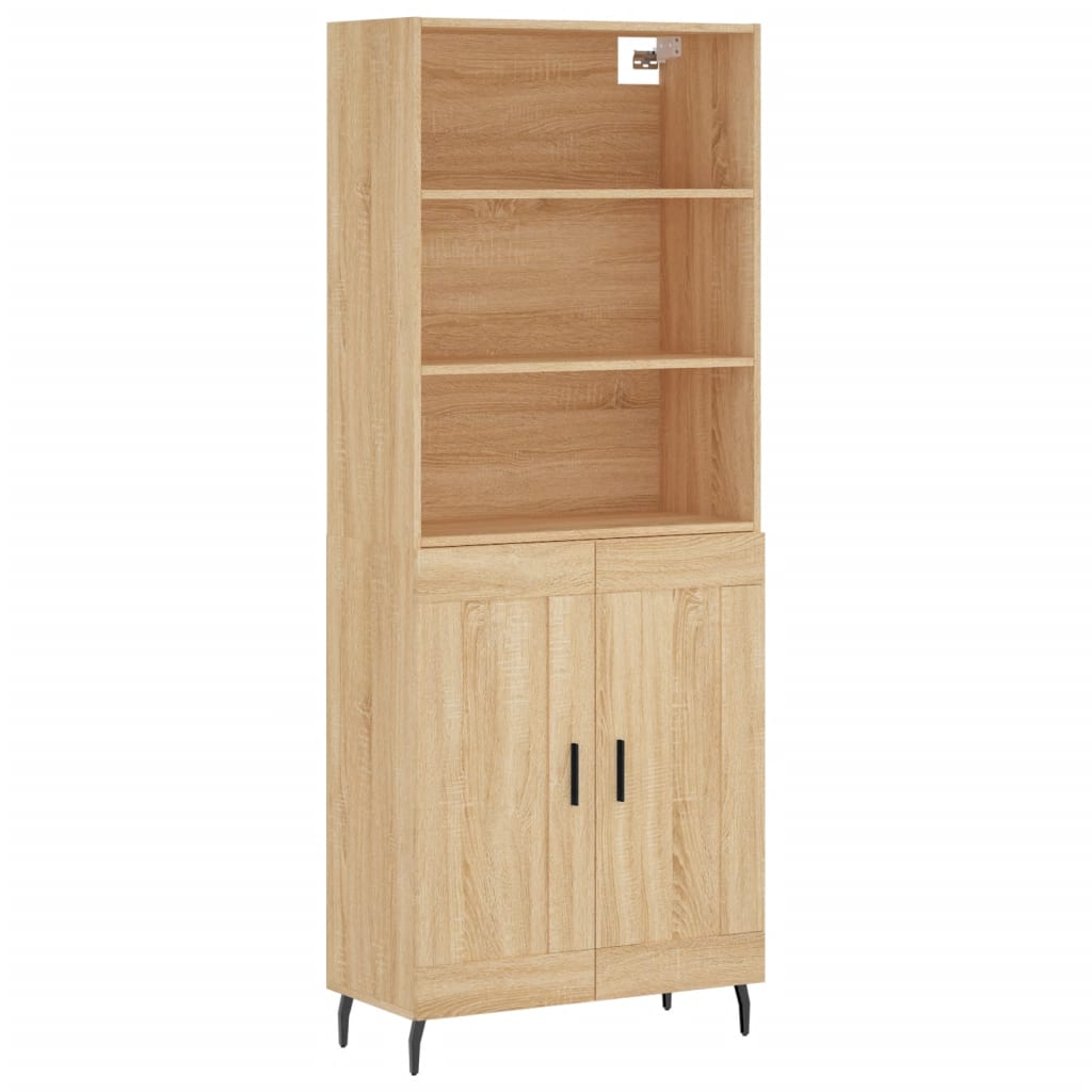 Visoka komoda hrasta sonome 69,5x34x180cm od konstruiranog drva