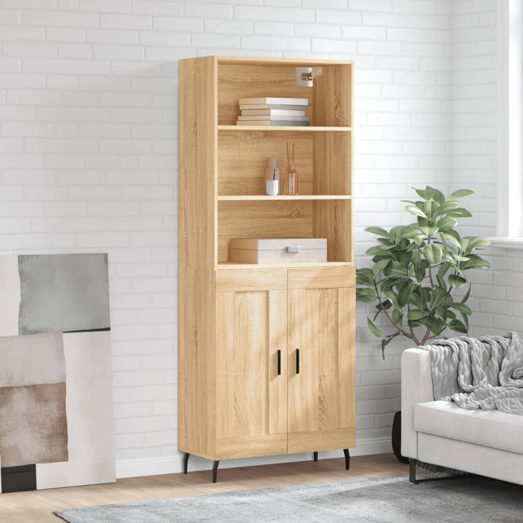 Visoka komoda hrasta sonome 69,5x34x180cm od konstruiranog drva
