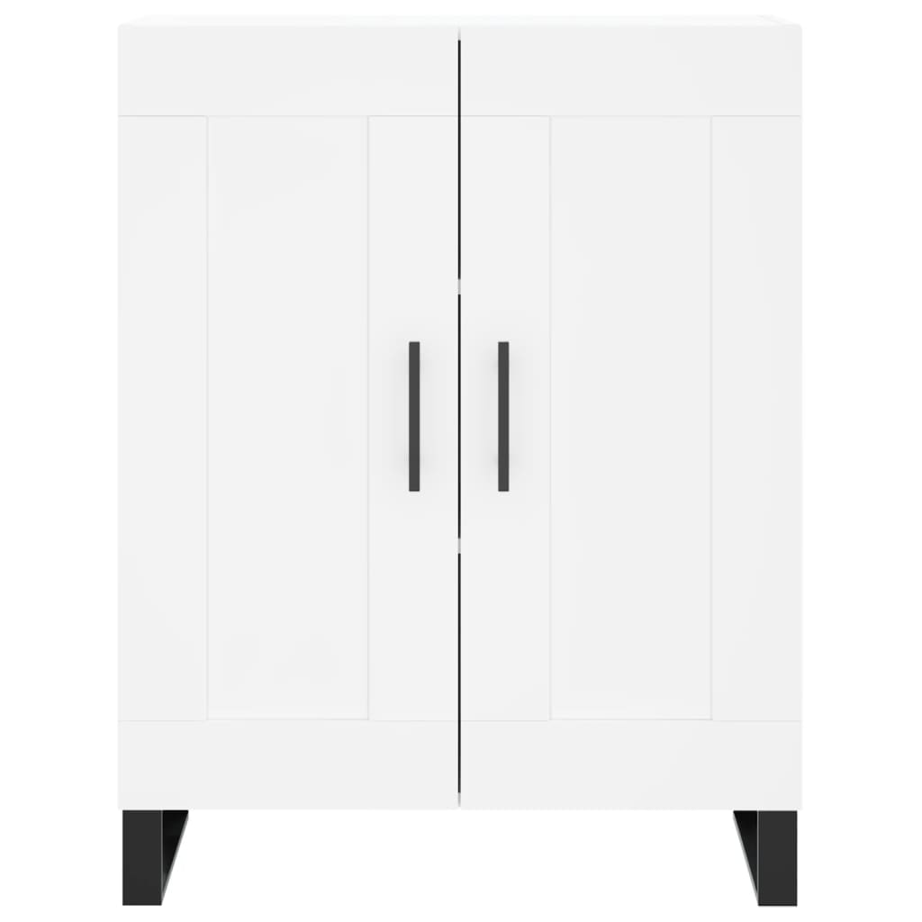 Visoka komoda bijela 69,5x34x180 cm konstruirano drvo
