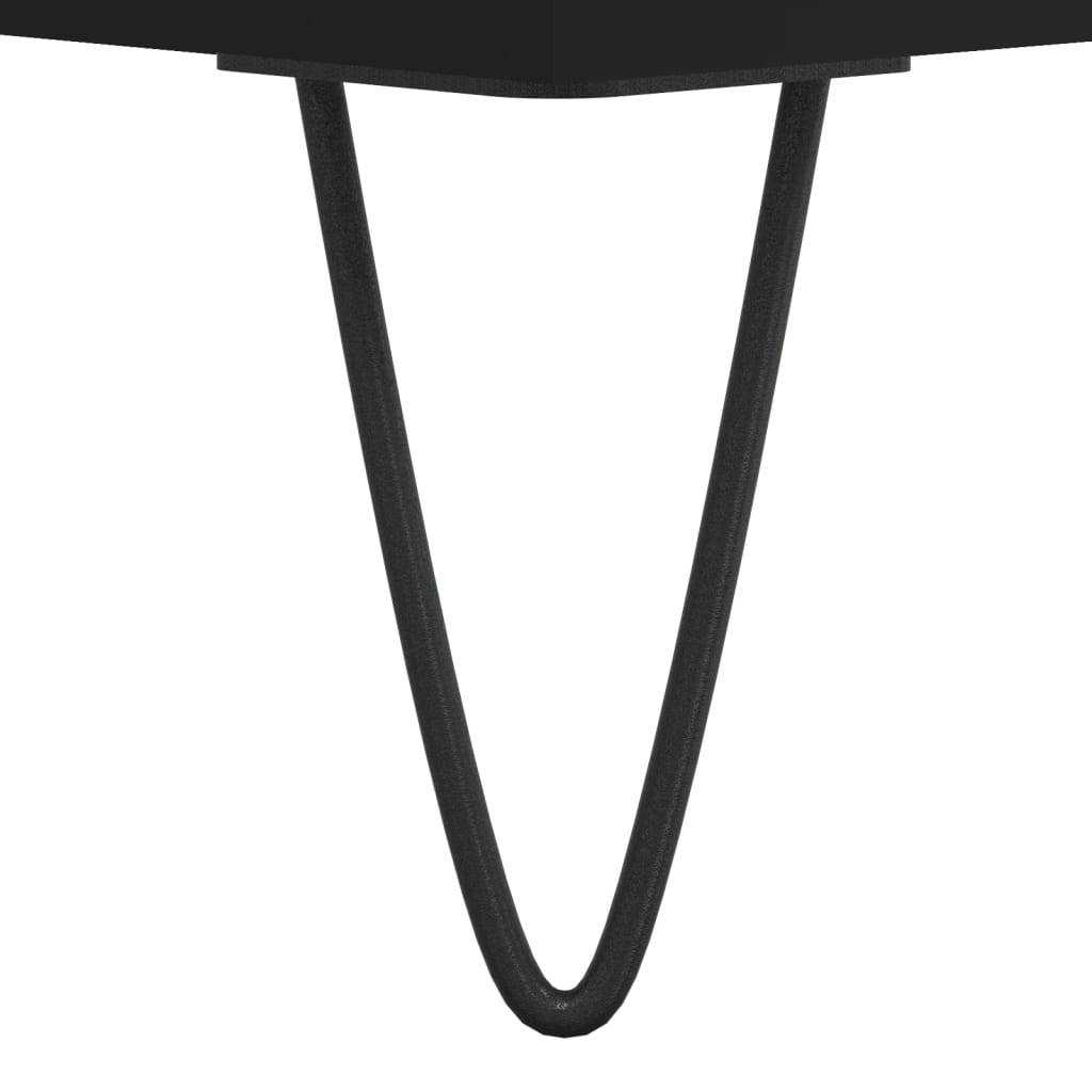 Visoka komoda crni 69,5x34x180 cm konstruirano drvo