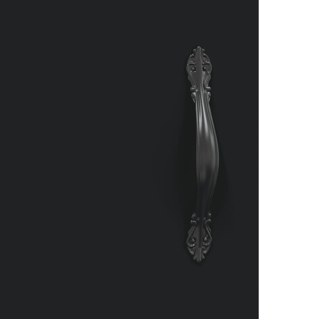 Visoka komoda crni 69,5x34x180 cm konstruirano drvo