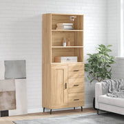 Visoka komoda hrasta sonome 69,5x34x180cm od konstruiranog drva