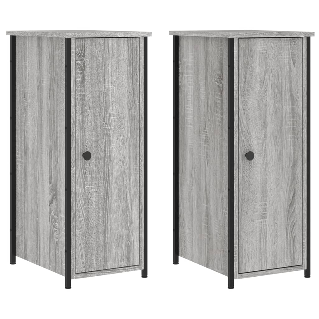 Noćni ormarići 2 kom boja hrasta 32x42x80 cm konstruirano drvo