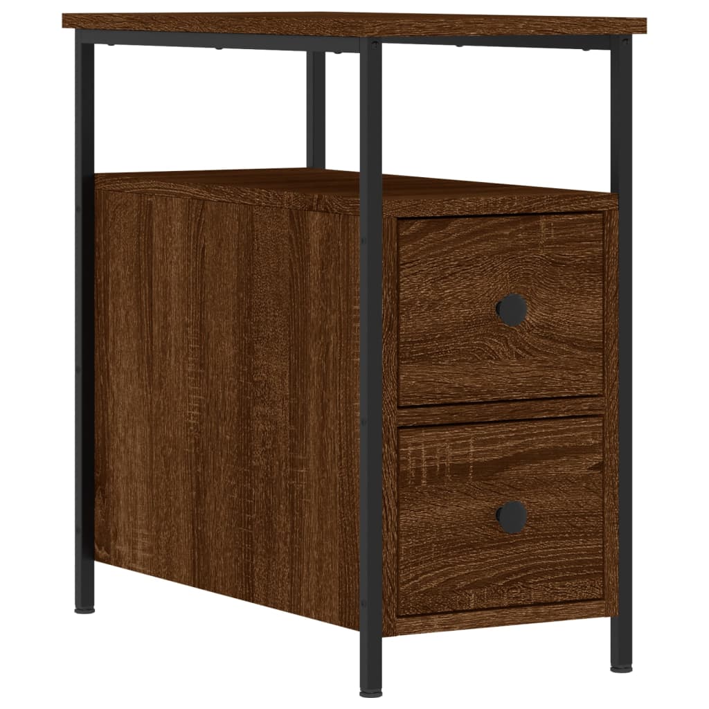 Noćni ormarići 2 kom boja hrasta 30x60x60 cm konstruirano drvo