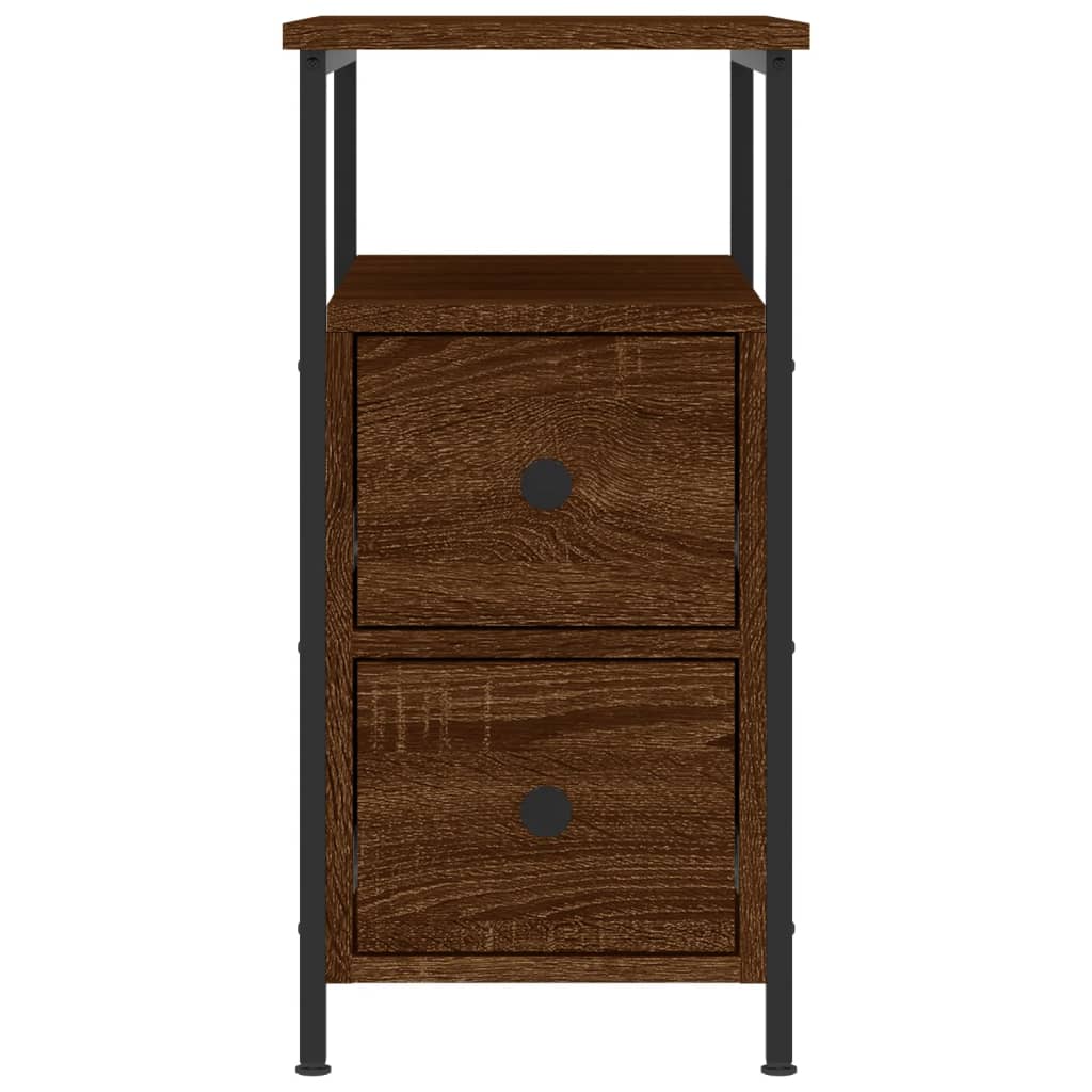 Noćni ormarići 2 kom boja hrasta 30x60x60 cm konstruirano drvo