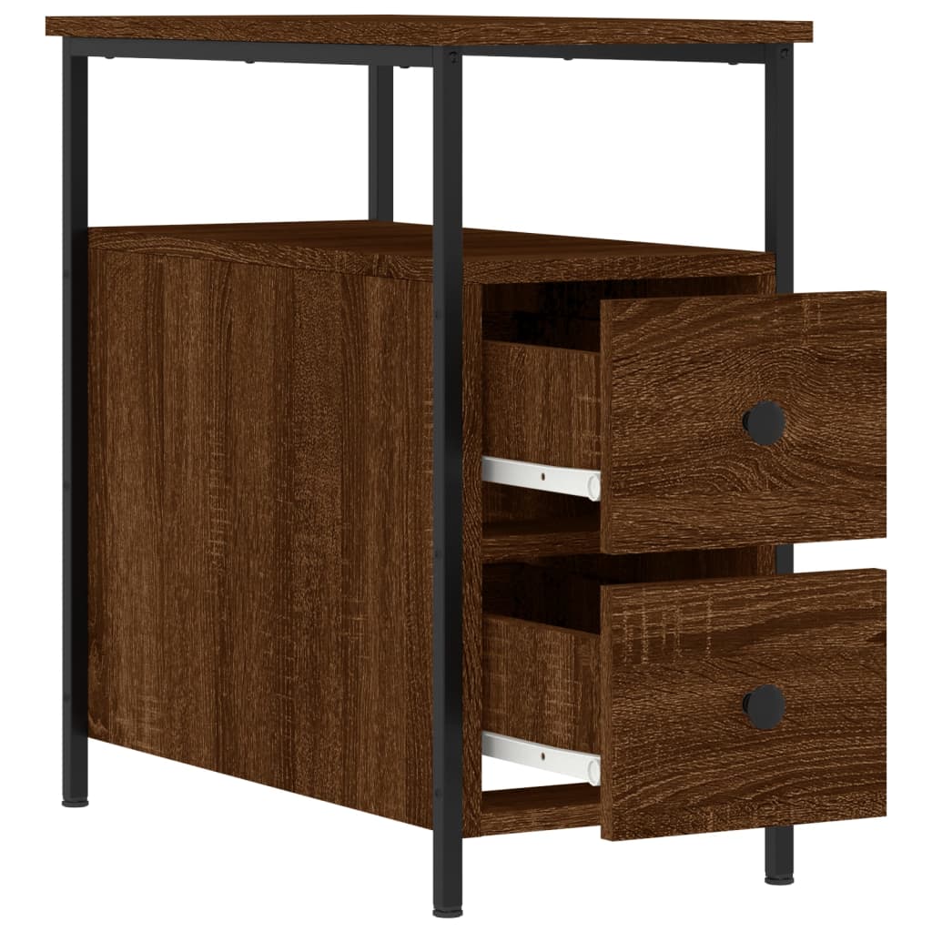 Noćni ormarići 2 kom boja hrasta 30x60x60 cm konstruirano drvo