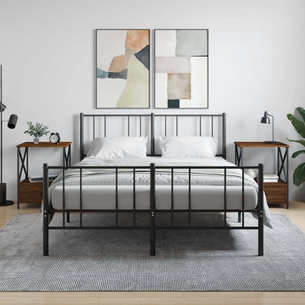 Noćni ormarići 2 kom boja hrasta 50x41x65 cm konstruirano drvo