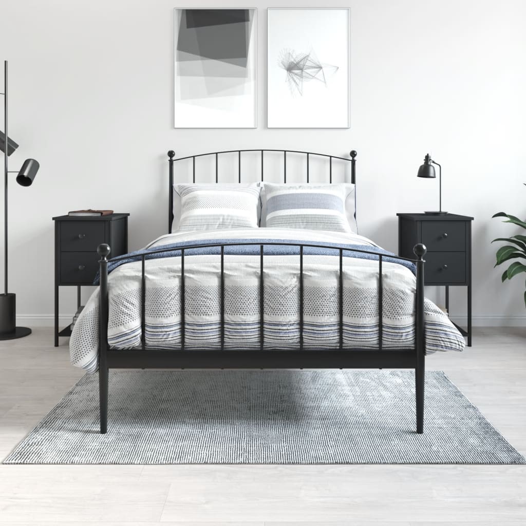 Noćni ormarići 2 kom crni 32 x 42 x 70 cm konstruirano drvo