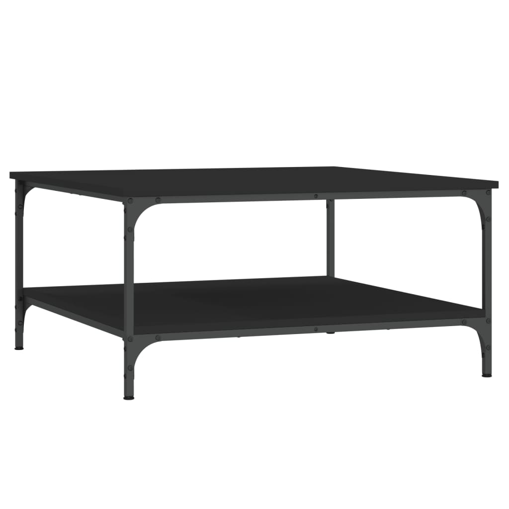 Stolić za kavu crni 80 x 80 x 40 cm od konstruiranog drva
