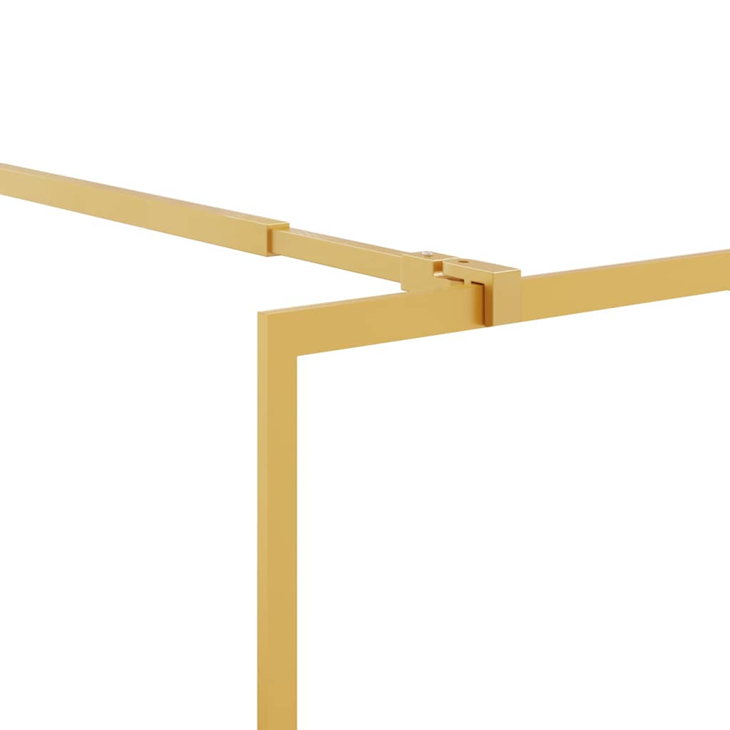 Stijenka za walk-in tuš s prozirnim staklom ESG zlatna 80x195cm