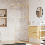 Stijenka za walk-in tuš s prozirnim staklom ESG zlatna 80x195cm