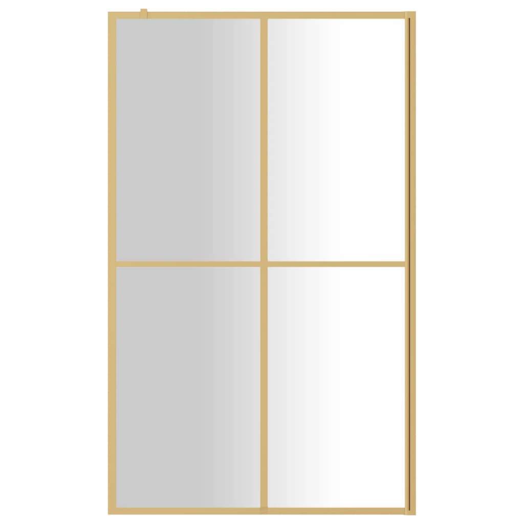 Stijenka za walk-in tuš sa staklom ESG zlatna 118 x 195 cm