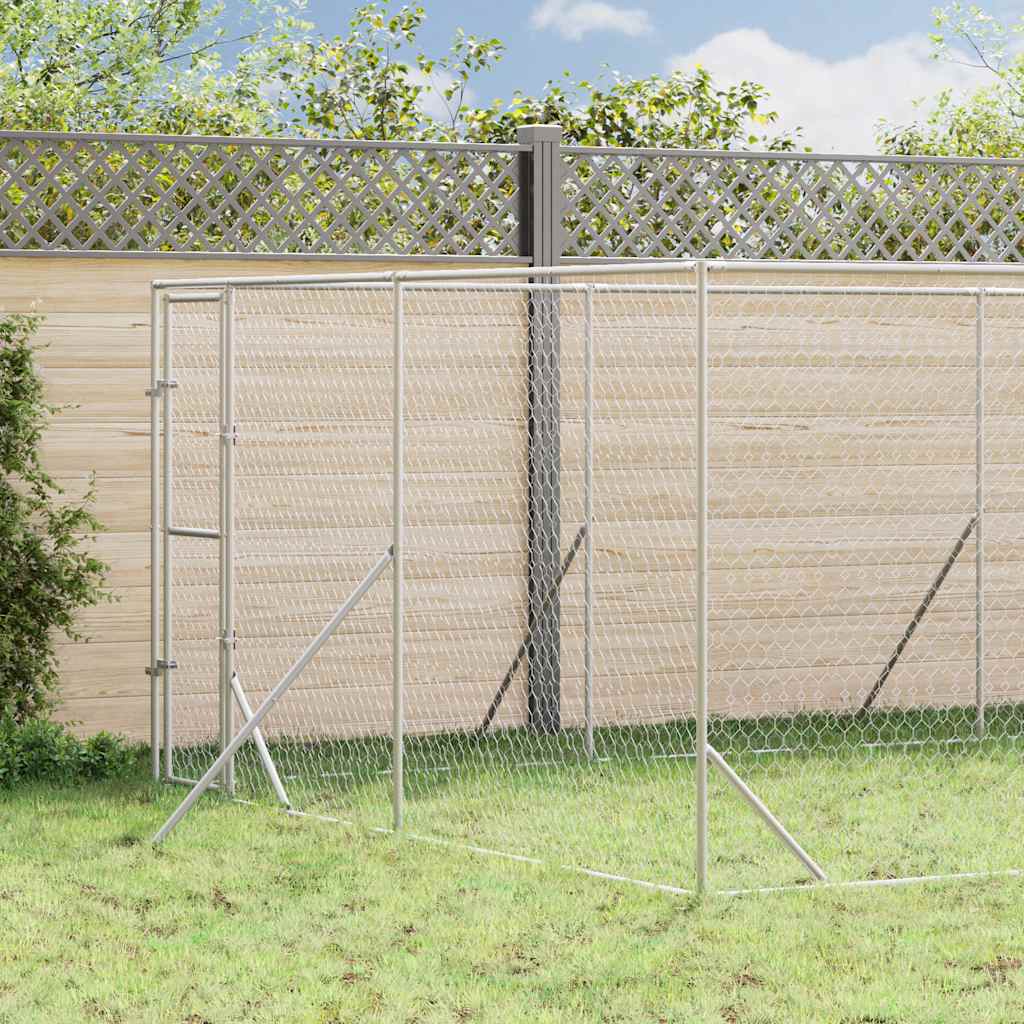 Vanjski kavez za pse srebrni 4 x 12 x 2 m od pocinčanog čelika