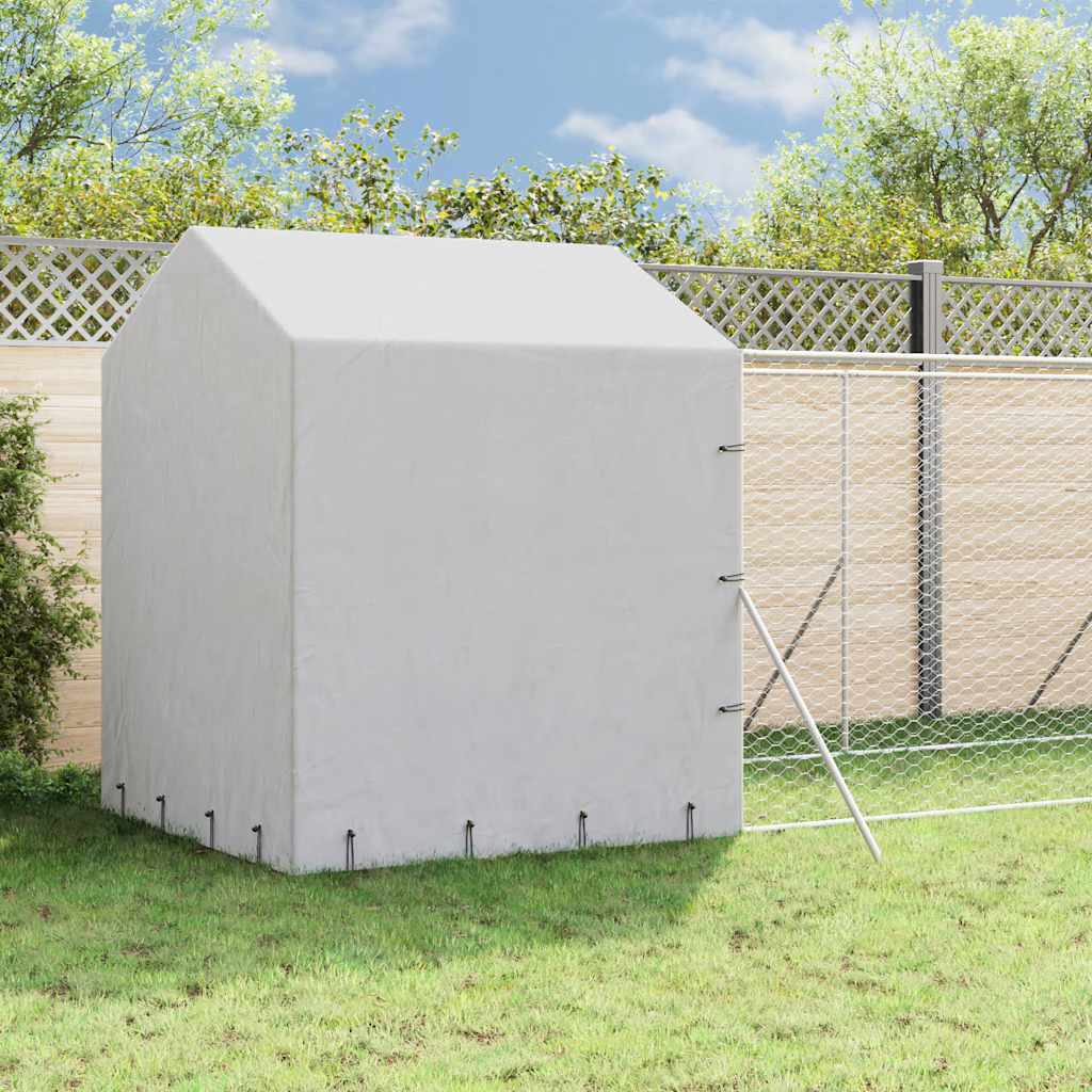 Vanjski kavez za pse s krovom srebrni 2x10x2,5m pocinčani čelik
