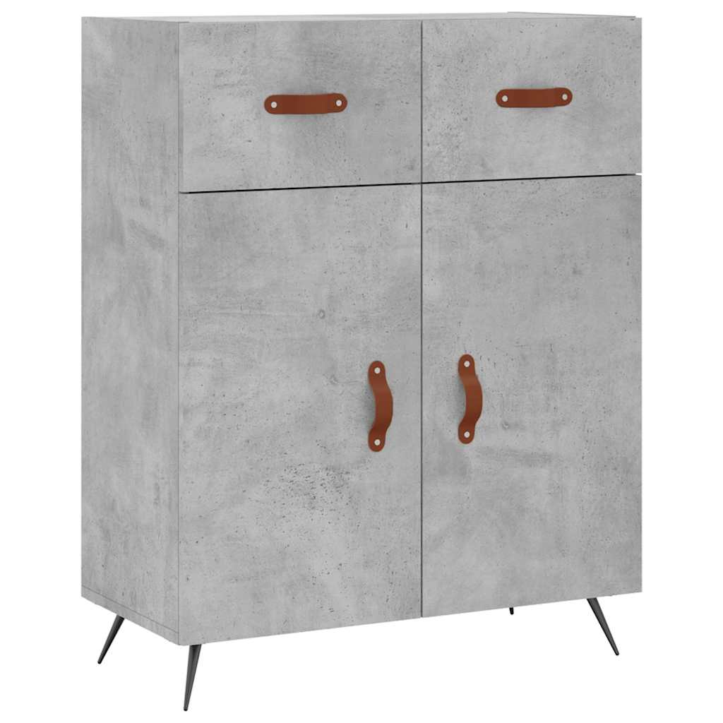 Komoda siva boja betona 69,5x34x90 cm od konstruiranog drva