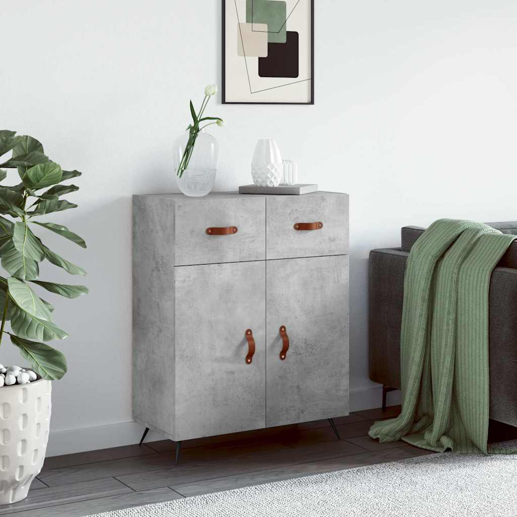 Komoda siva boja betona 69,5x34x90 cm od konstruiranog drva