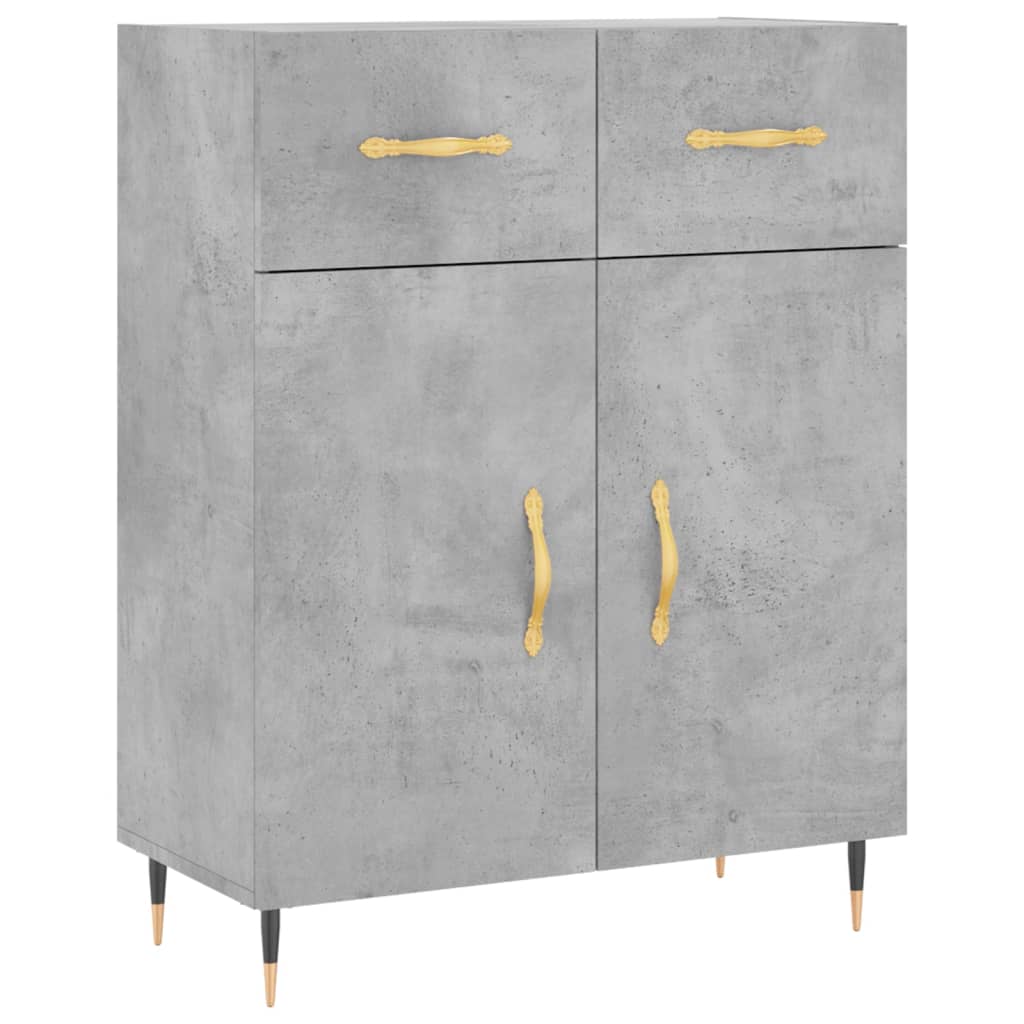 Komoda siva boja betona 69,5x34x90 cm od konstruiranog drva