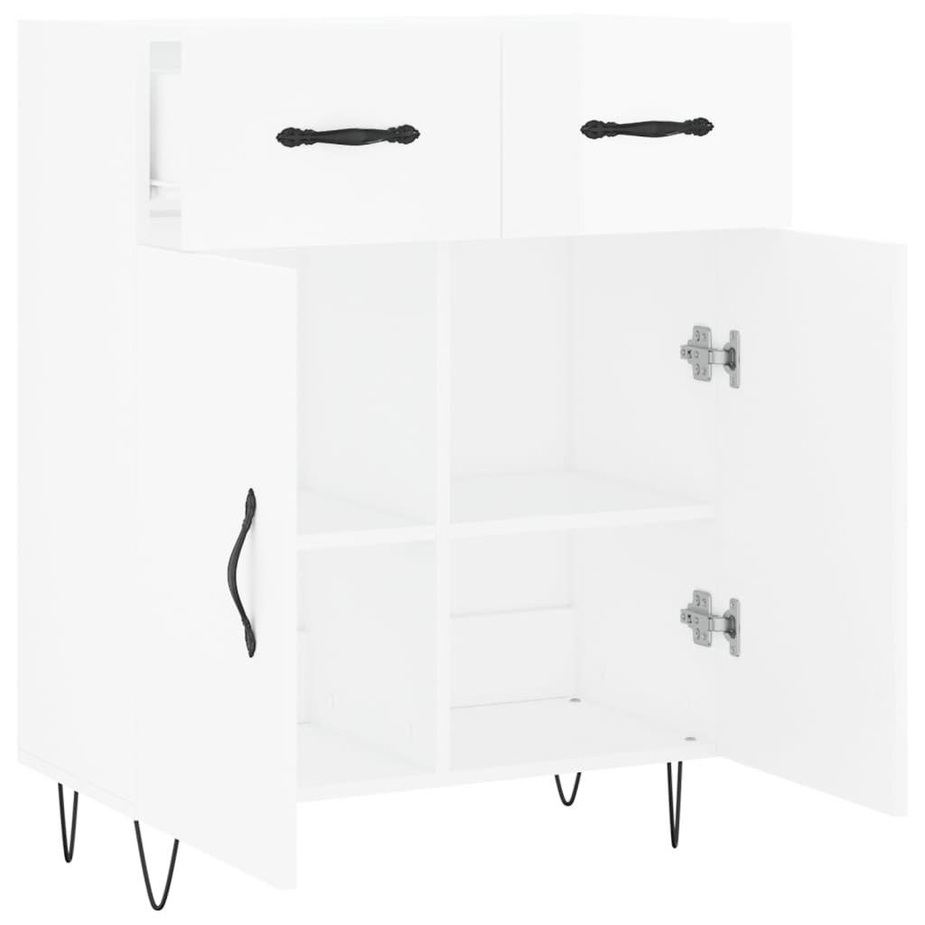 Komoda sjajna bijela 69,5x34x90 cm od konstruiranog drva
