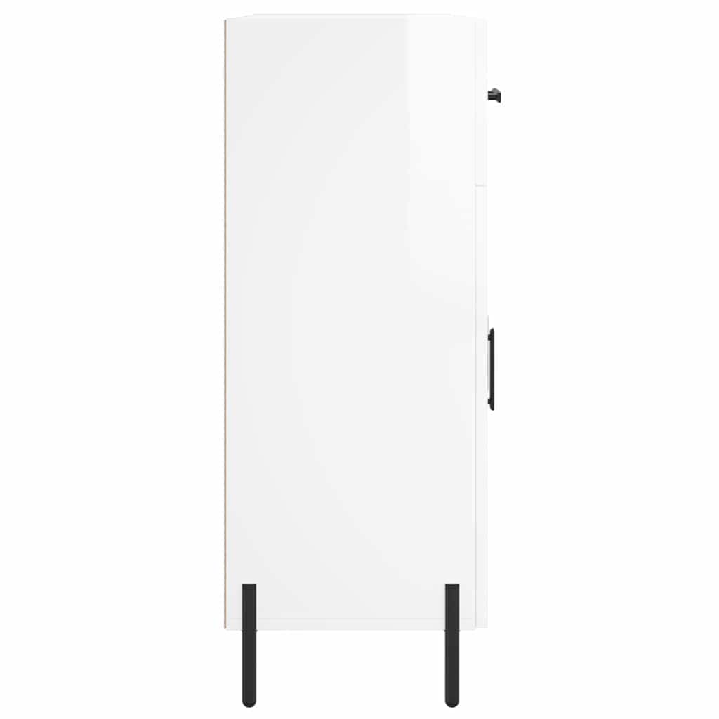 Komoda sjajna bijela 69,5x34x90 cm od konstruiranog drva