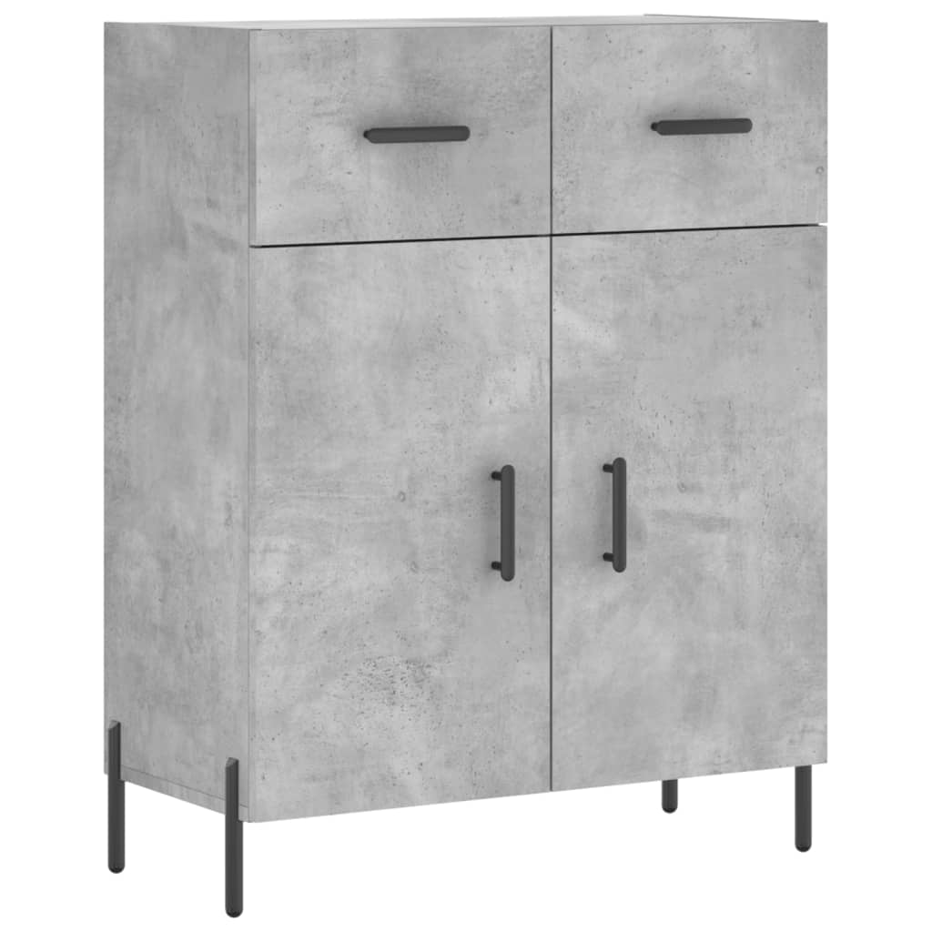 Komoda siva boja betona 69,5x34x90 cm od konstruiranog drva