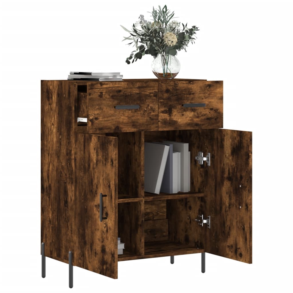 Komoda boja dimljenog hrasta 69,5x34x90 cm konstruirano drvo