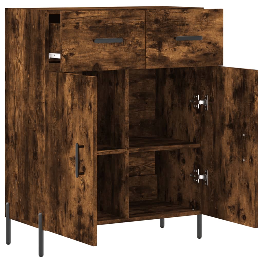 Komoda boja dimljenog hrasta 69,5x34x90 cm konstruirano drvo