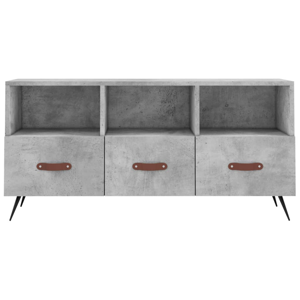TV ormarić boja betona 102 x 36 x 50 cm od konstruiranog drva Siva