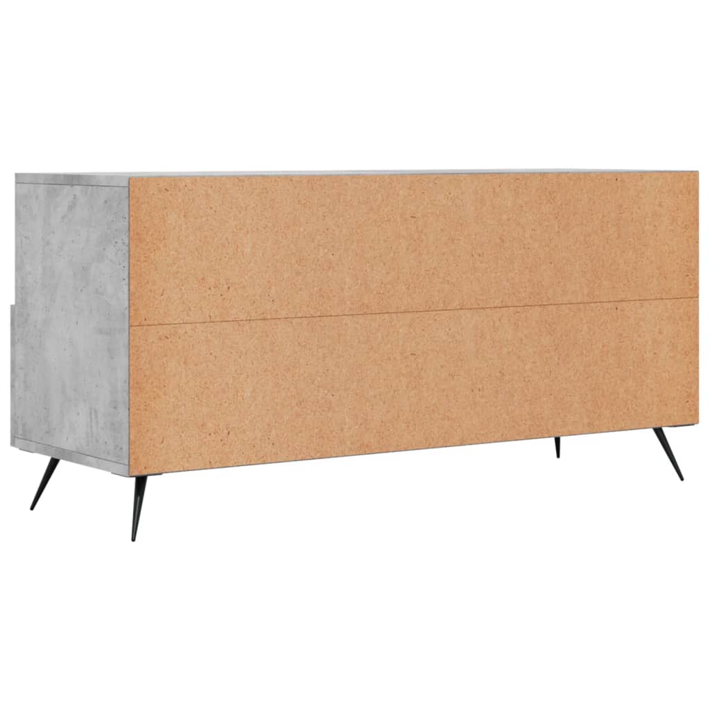 TV ormarić boja betona 102 x 36 x 50 cm od konstruiranog drva Siva